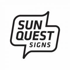 SUNQUEST SIGNS - LOGO - BLACK ON WHITE smaller